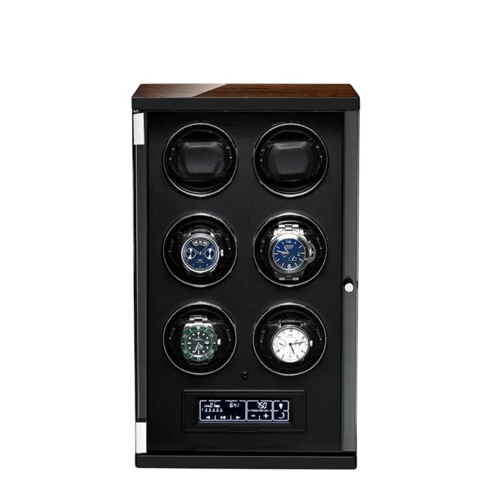 Classic Black 6-Slot Automatic Watch Winder