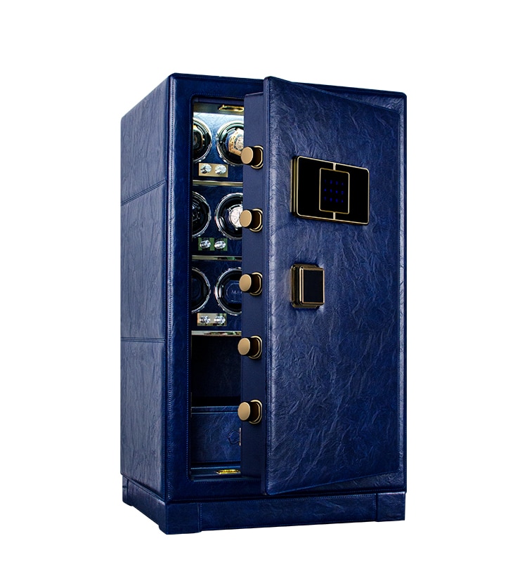 Blue Heavy Duty 12-Slot Automatic Watch Winder Safe