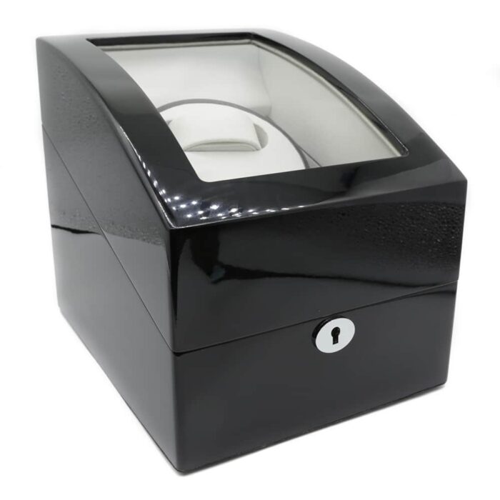 polished black 2 slot automatic watch winder with 3 slots