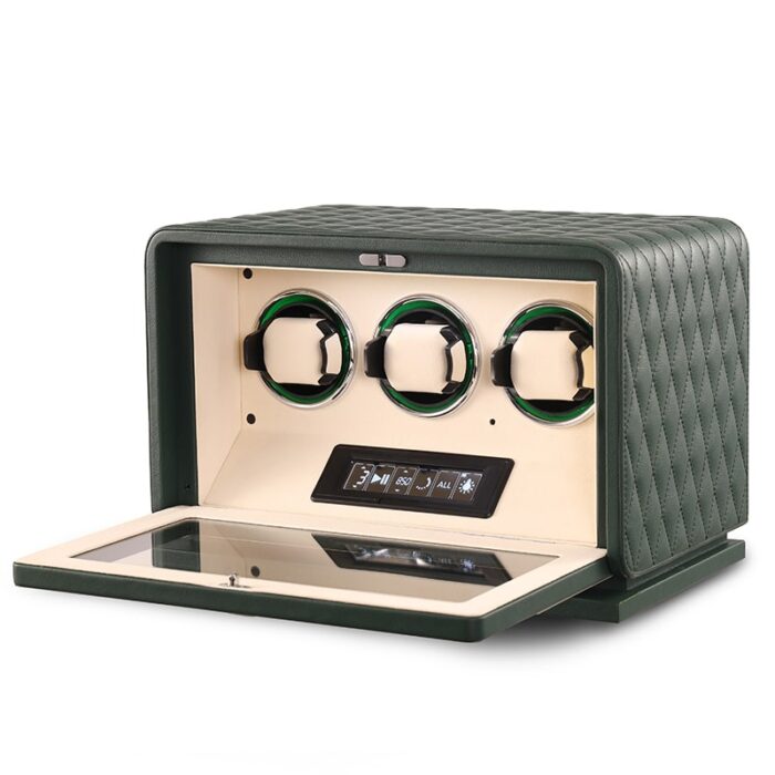 3 Slot CronoGuard Watch Winder - Olive