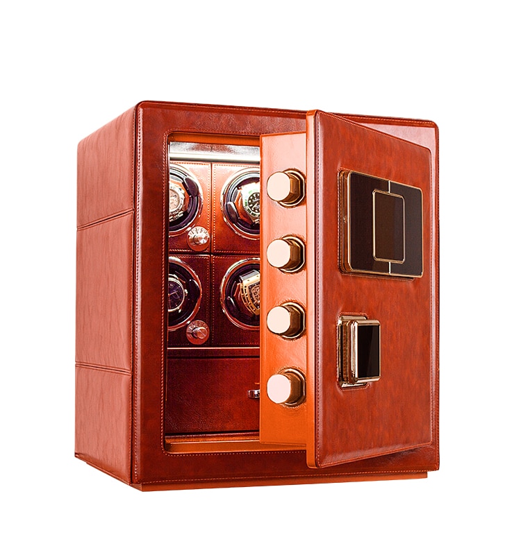 Red Heavy Duty 6-Slot Automatic Watch Safe