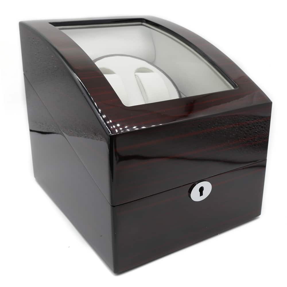 Rich Mahogany 2 Slot Automatic Watch Winder w/ 3 Slots