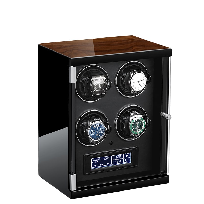 Classic Black 4-Slot Automatic Watch Winder