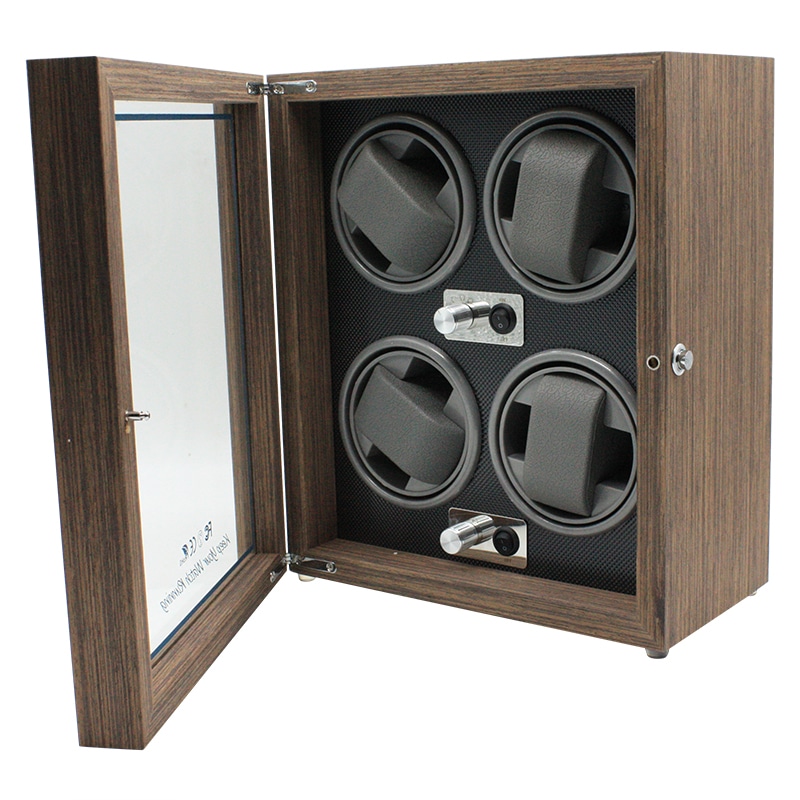 Wood Grain 4 Slot Watch Winder