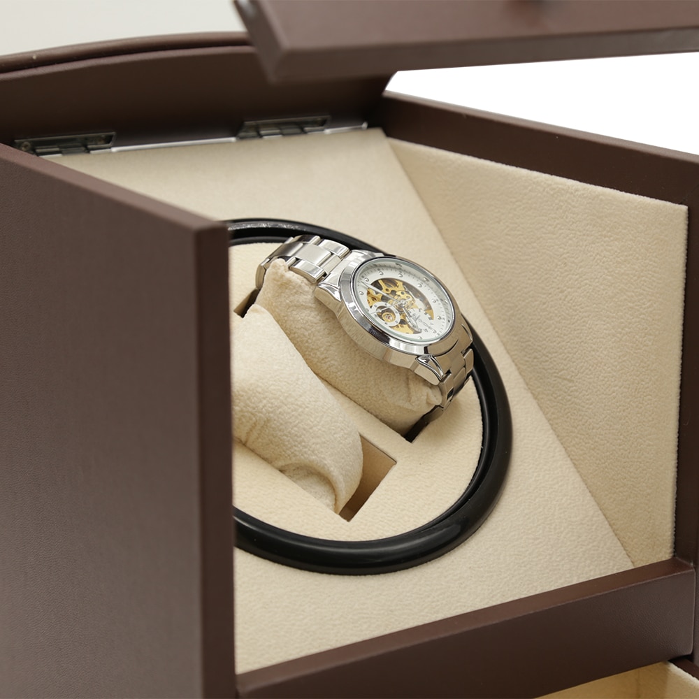 Double Watch Winder w/ Drawer