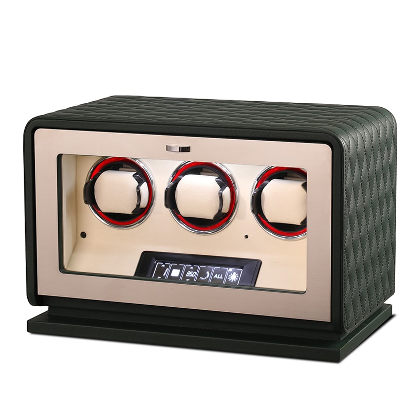 3 Slot CronoGuard Watch Winder - Olive