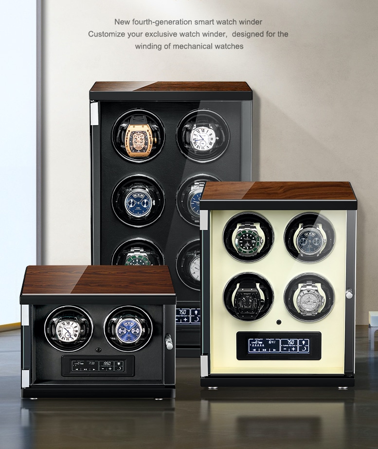 Classic Black 4-Slot Automatic Watch Winder