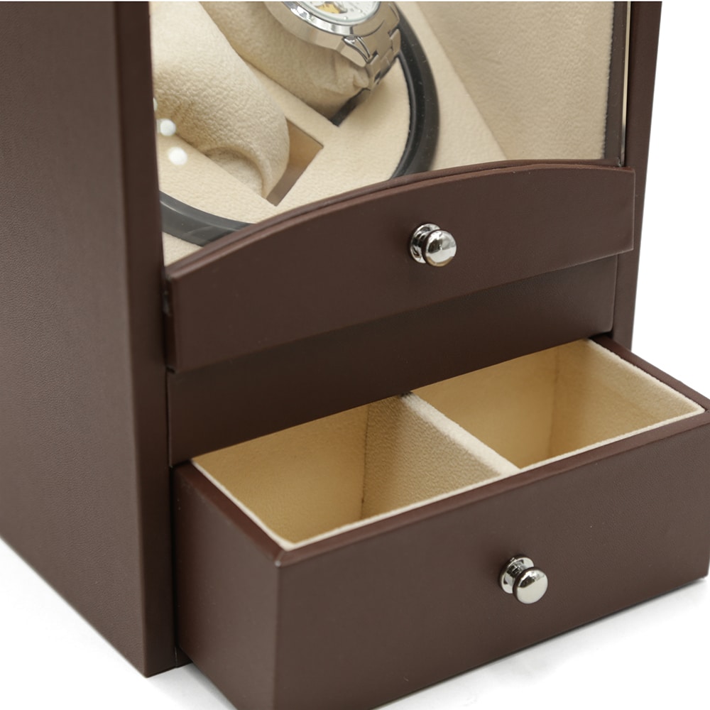 Double Watch Winder w/ Drawer