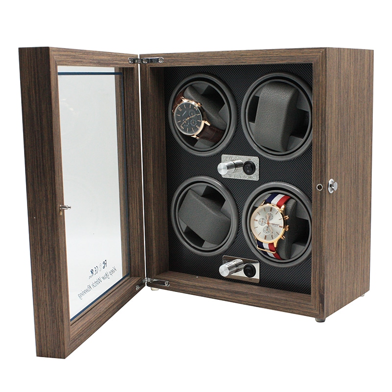 Wood Grain 4 Slot Watch Winder
