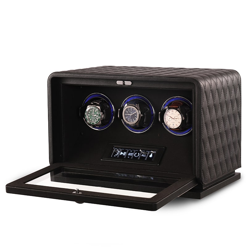 3 Slot CronoGuard Watch Winder – Black
