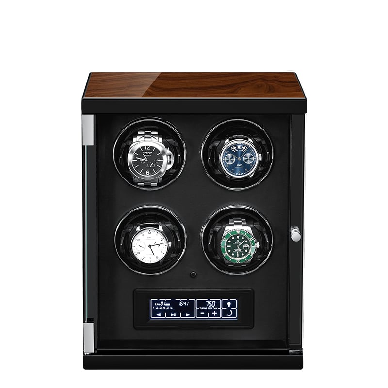 Classic Black 4-Slot Automatic Watch Winder