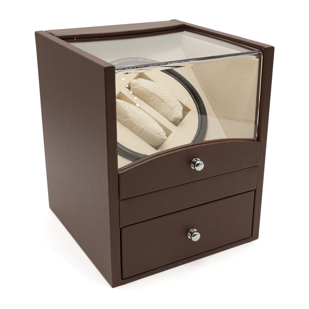 Double Watch Winder w/ Drawer