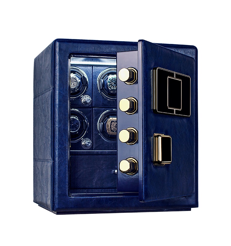 Blue Heavy Duty 6-Slot Automatic Watch Safe