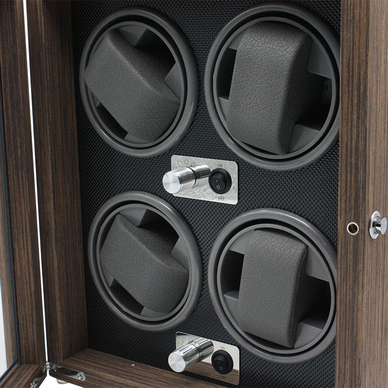 Wood Grain 4 Slot Watch Winder