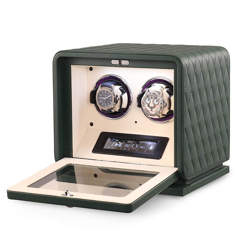 2 Slot CronoGuard Watch Winder - Olive