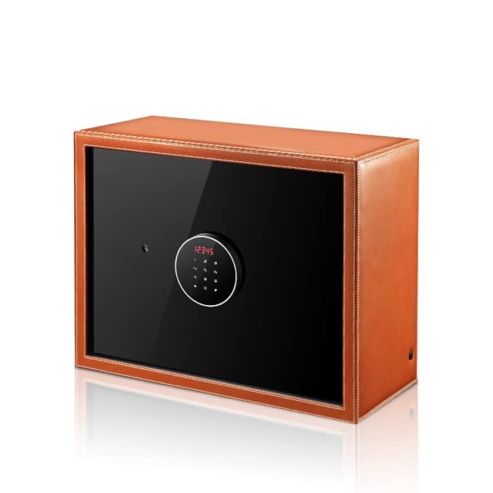Saddle Leather 12 Slot Watch Winder Safe