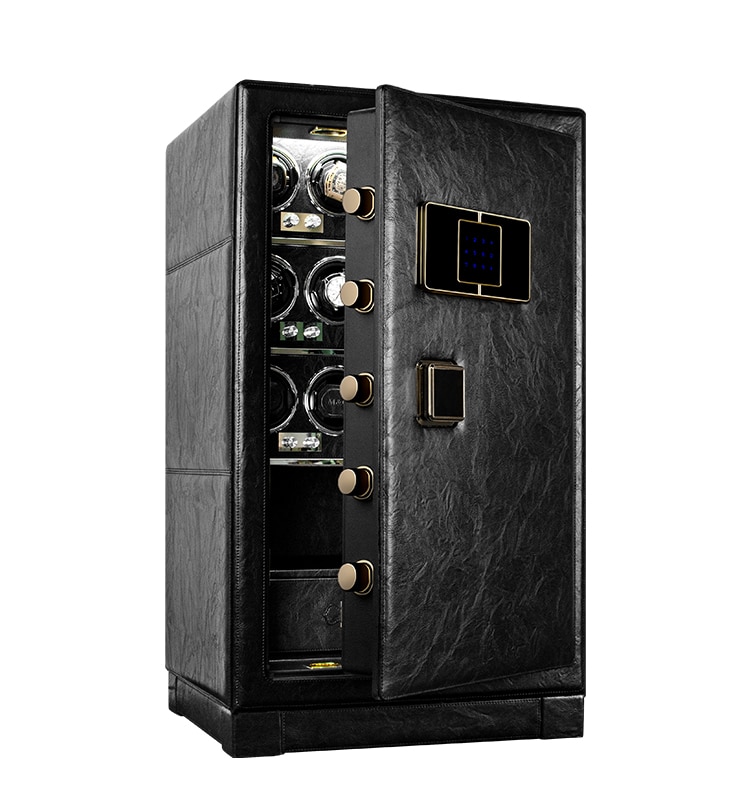 Black Heavy Duty 12-Slot Automatic Watch Winder Safe