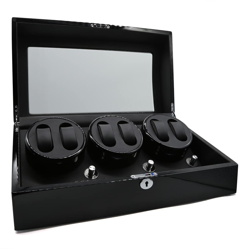 6-Slot Tuxedo Black Automatic Watch Winder