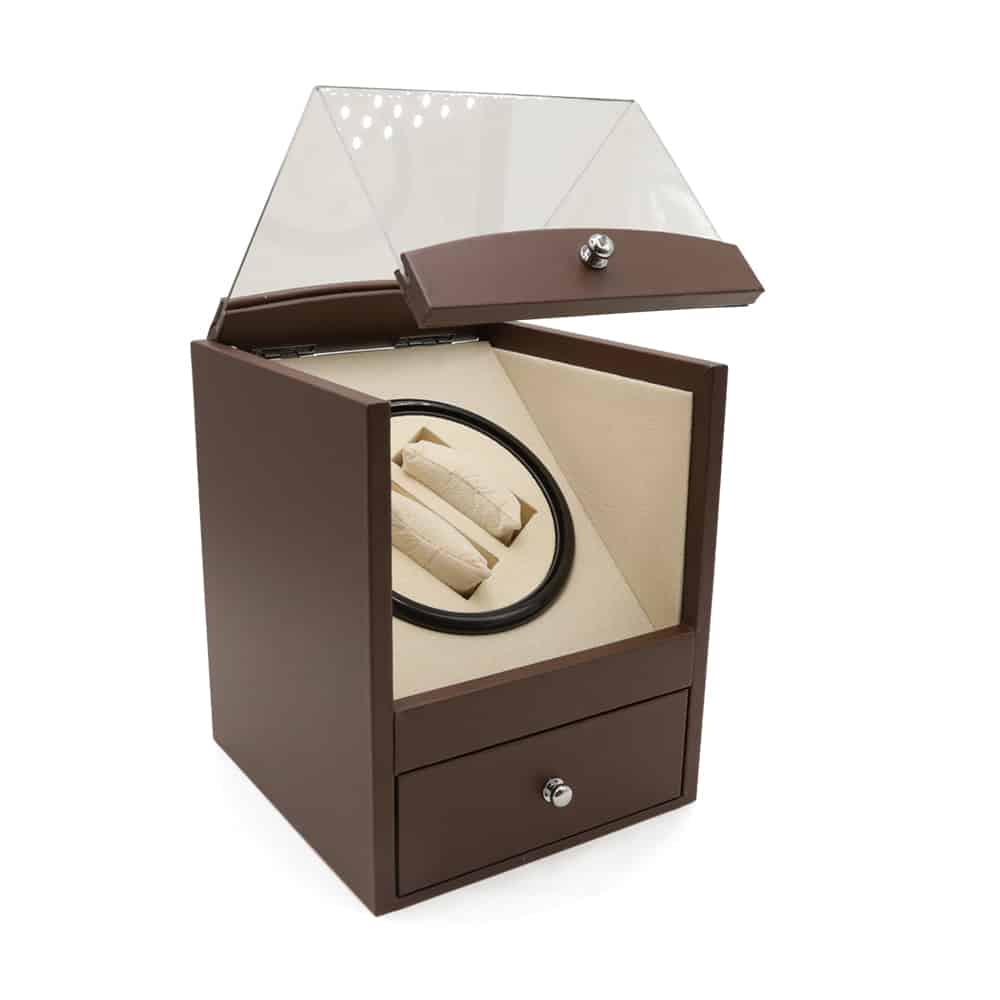 Double Watch Winder w/ Drawer